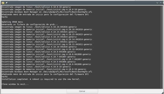 ukuu installed console