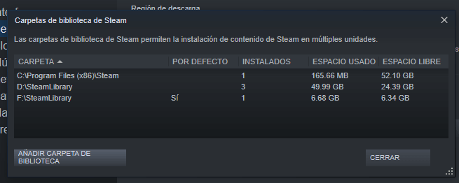 steam carpetas de bibliotecas