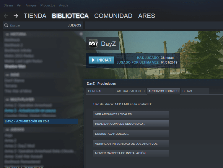 steam dayz propiedades