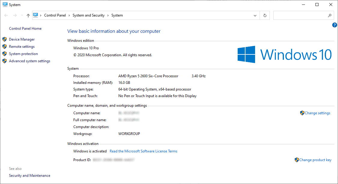 windows 10 system info