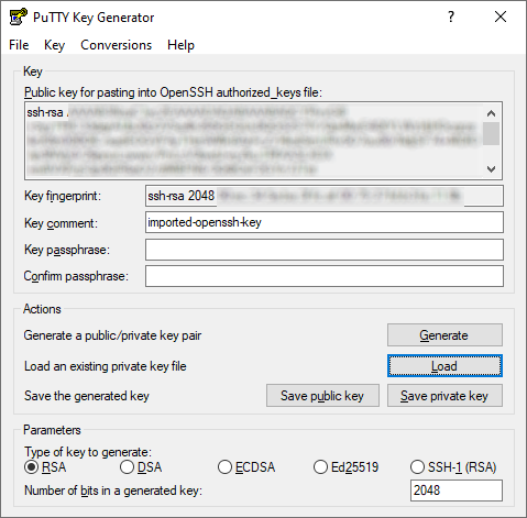 puttygen loaded