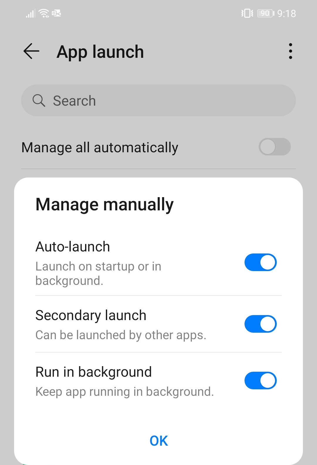 android apps app launch manage manually