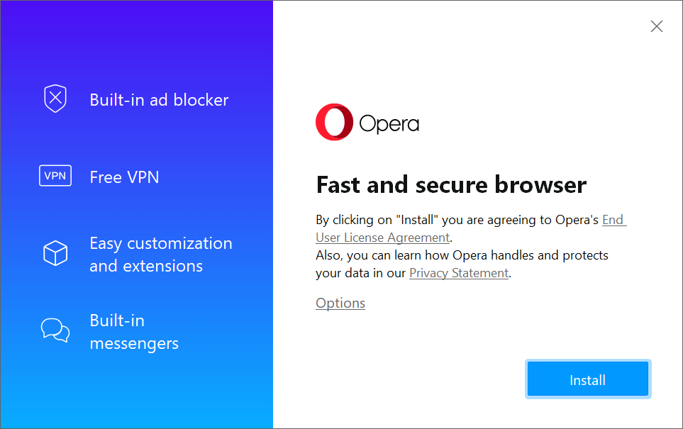 opera installer