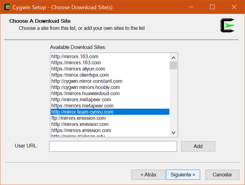 cygwin installar download site