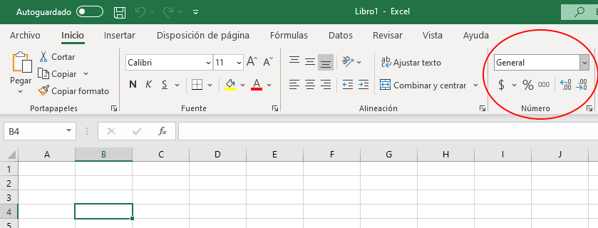 excel seleccionar tipo de dato