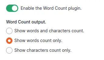 CKEditor 5 enable word count